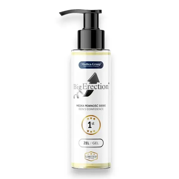 Gel MEDICA-GROUP Big Erection Gel, pentru erecții puternice și plăcere intensificată, cu efect ușor de răcire, 150 ml