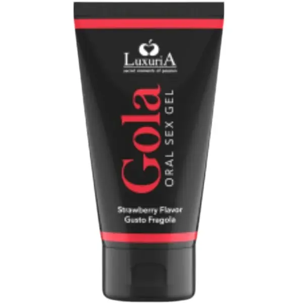 Gel pentru sex oral LUXURIA Gola Strawberry, pe bază de apă, cu aromă naturală de căpșuni, 50 ml