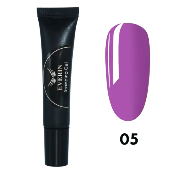 Gel pentru Ștampilă la Tub Everin 05 – Mov | Pigment Intens și Precizie Profesională