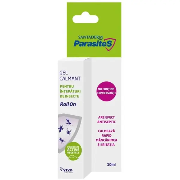 Gel Roll-on Impotriva Intepaturilor de Insecte Santaderm, 10 ml