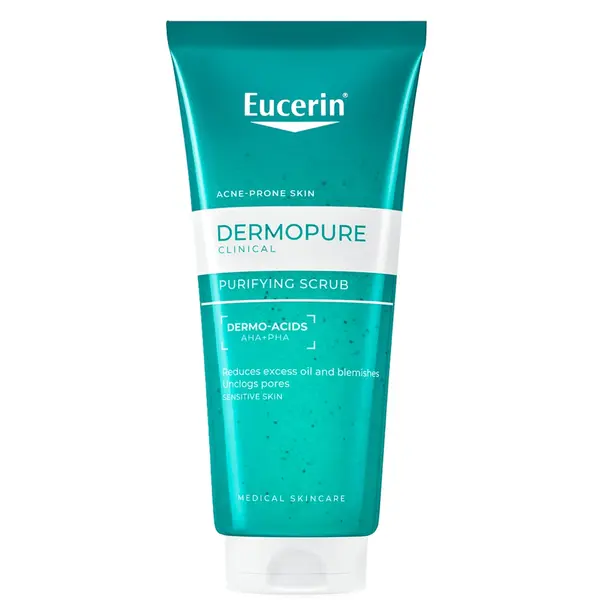 Gel scrub de curățare pentru față și corp DermoPure, 100 ml, Eucerin