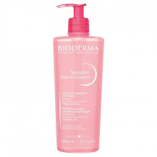 Gel spumant calmant si hidratant Sensibio, 500 ml, Bioderma