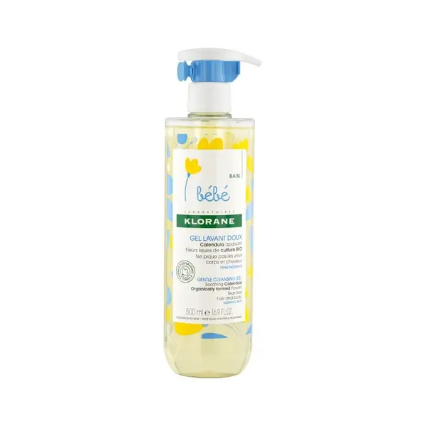 Gel spumant pentru par si corp, 500 ml, Klorane Bebe