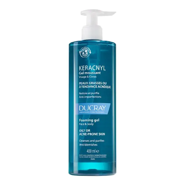 Gel spumant pentru pielea cu tendinta acneica Keracnyl, 400 ml, Ducray