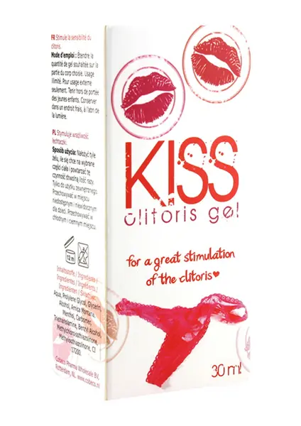 Gel stimulant clitoridian KISS – Kiss Clitoris Gel, efect de încălzire și furnicături, intensifică plăcerea, 30 ml