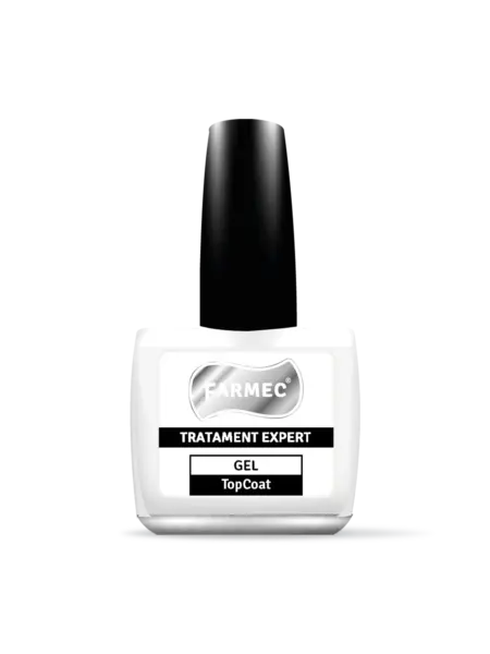 Gel Top Coat Pentru Unghii Luciu Intens și Protecție, Farmec Tratament Expert, 11 Ml