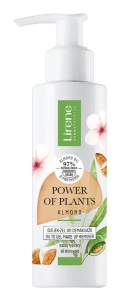 Gel-ulei pentru indepartarea eficienta a machiajului Migdale Power Of Plants, 145ml, Lirene