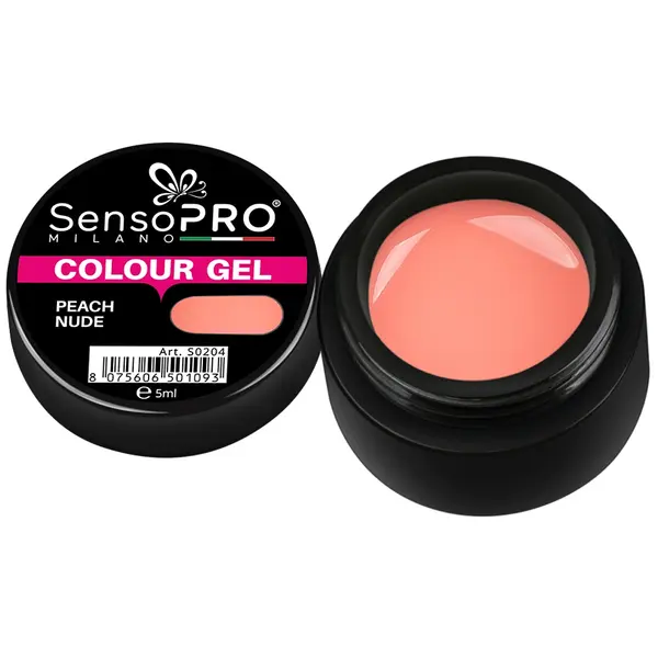 Gel UV Colorat Peach Nude 5ml, SensoPRO Milano