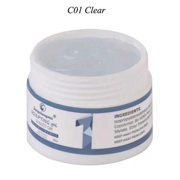 Gel UV Construcție FSM 50ml #01 Clear – Gel Transparent Autonivelant Profesional și Rezistent