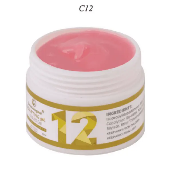 Gel UV Construcție FSM 50ml #12 – Gel Cover Roz Intens Neon Autonivelant Profesional și Ultra Rezistent