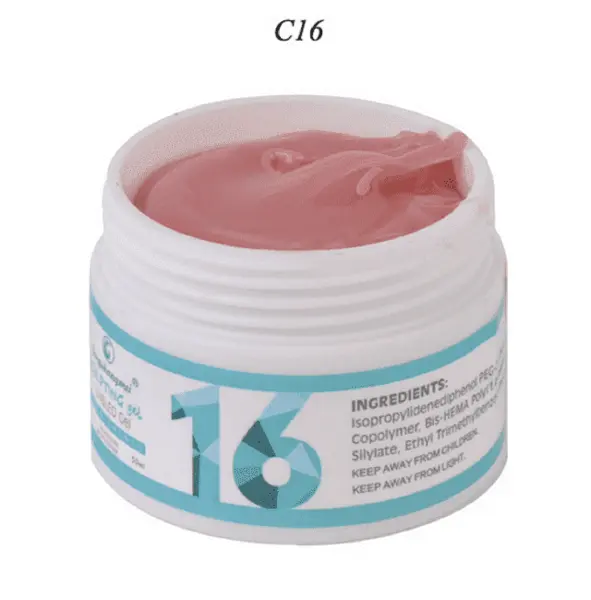 Gel UV Construcție FSM 50ml #16 – Gel Cover Roz Nude Autonivelant, Profesional, Ultra Rezistent