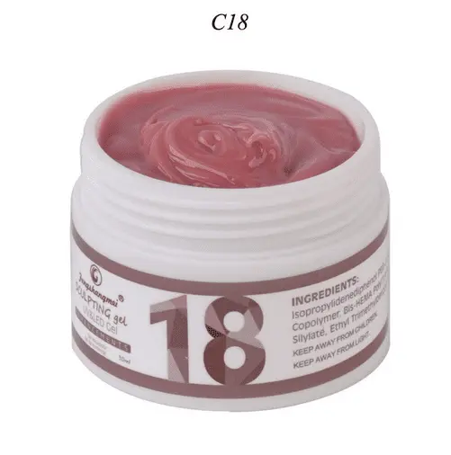 Gel UV Construcție FSM 50ml #18 – Gel Cover Burgundy Autonivelant, Profesional, Ultra Rezistent