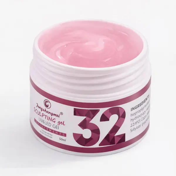 Gel UV Construcție FSM 50ml Nr. 32 | Roz Intens Cover | fsm-romania.ro