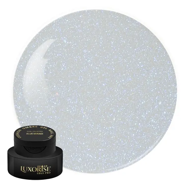 Gel UV Nail Art Babyboomer LUXORISE Cushion Ombre Pearl - Blue Mirage, 2ml