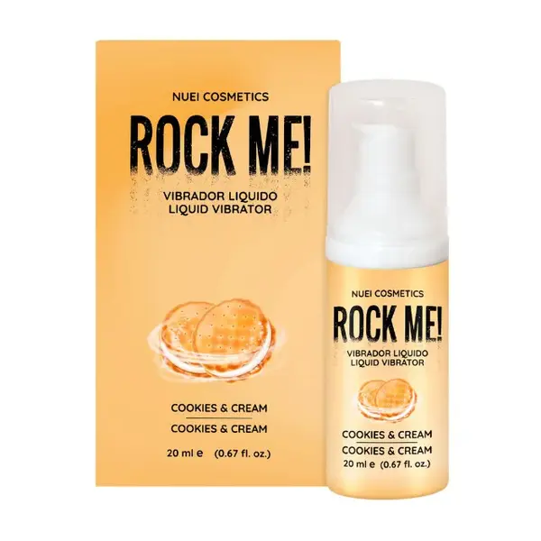 Gel Vibrator Nuei - Rock Me, pentru stimulare clitoris si excitare, cookies and cream, 20ml (PTS)