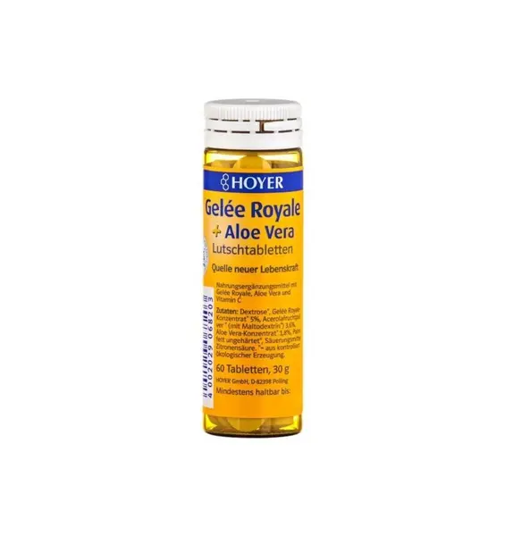 Gelee Royale + Aloe vera Tabelete masticabile Bio, 60 tb Hoyer