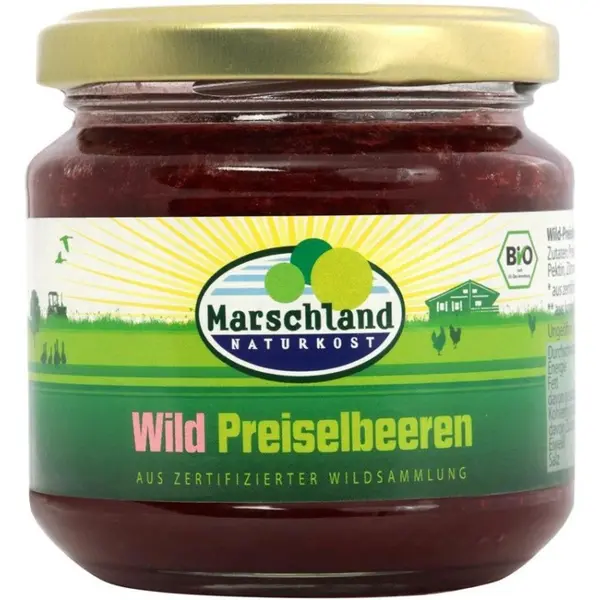 Gem de Afine Rosii Bio 220 g, Marschland Naturkost