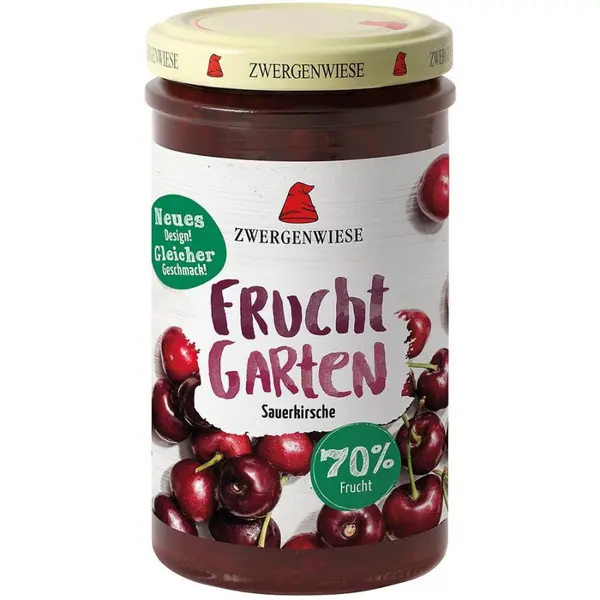 Gem de visine indulcit cu nectar de agave fara gluten, eco - 225 g