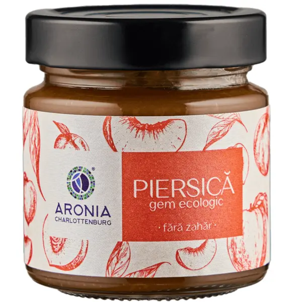 Gem Ecologic de piersici fara zahar 200 gr. Aronia Charlottenburg