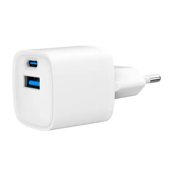GEMBIRD Alimentator retea 220V GEMBIRD, Universal, 1 x USB Type-C D 20W, 1 x USB-A 3.0 QC 20W, Alb