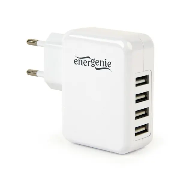 GEMBIRD Alimentator universal retea 220V Gembird EG-U4AC-02, 4 x USB, maxim 3.1A, Alb