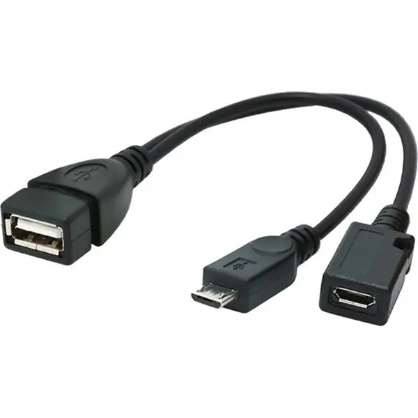 GEMBIRD CABLU adaptor OTG GEMBIRD, pt. smartphone,Micro-USB2.0(T) la USB2.0(M),15cm,conectarea telef. la tastatura,mouse,HUB,port Micro-USB2.0(M) pt. extra power,negru