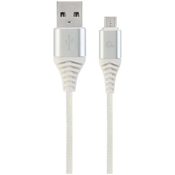 GEMBIRD Cablu alimentare si date Gembird CC-USB2B-AMmBM-1M-BW2, USB 2.0 (T) la Micro-USB 2.0 (T), 1m, Alb