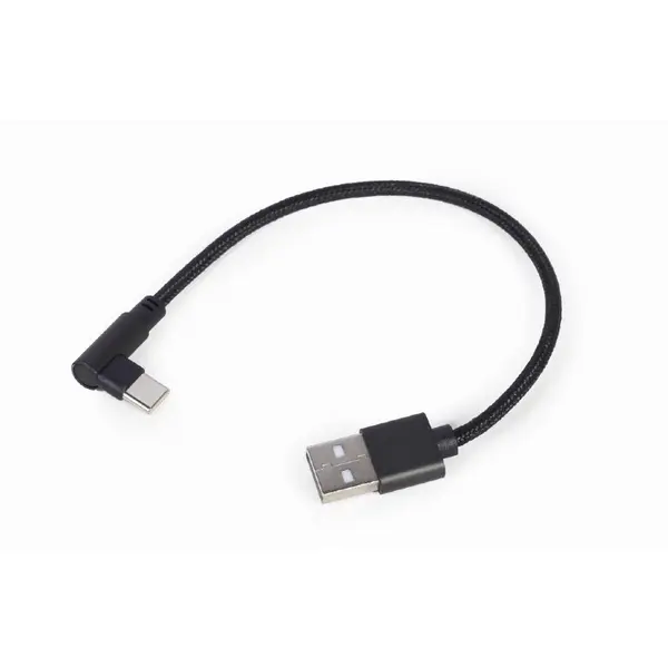 GEMBIRD CABLU alimentare si date GEMBIRD, pt. smartphone, USB 2.0 (T) la USB 2.0 Type-C (T) 90 grade, 0.2m, negru