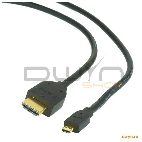 GEMBIRD CABLU DATE HDMI v.1.3 A-D (micro) T/T, black, conectori auriti, 1.8 m, 'CC-HDMID-6'