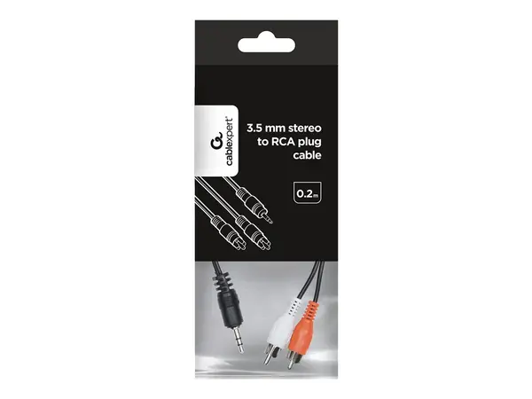 Gembird CCA 458 0.2, Cablu Audio Jack 3.5mm la 2x RCA, 20 cm