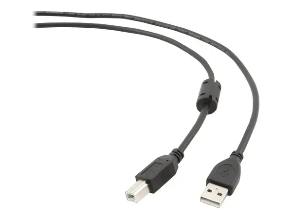 Gembird CCF USB2 AMBM 15 - Cablu USB 2.0 A B 4.5m, Ferrite Core, Gold Plated, Black
