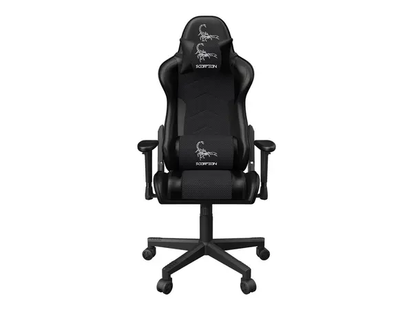 GEMBIRD Gaming chair SCORPION black mesh black skin Negru