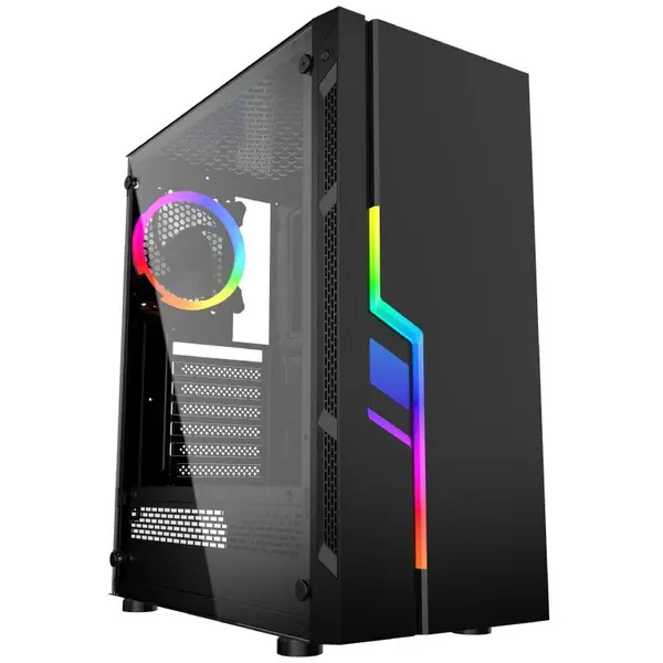 GEMBIRD Midi tower Fornax 20Carcasa, Gembird, Fornax 2000 RGB Window, Negru00 RGB