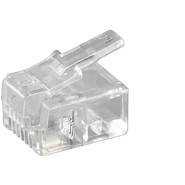 GEMBIRD MUFE RJ11 GEMBIRD pt. telefon, 100 buc., 15u, contacte aurite, conector 6P4C, MP-6P4C/100