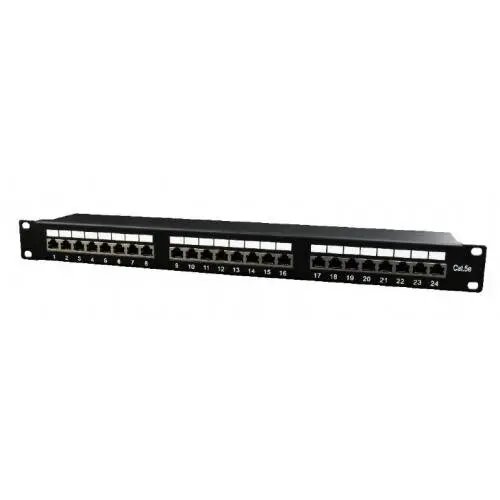 GEMBIRD Patch panel Gembird NPP-C524-002, 24 Porturi, 19, 1U, CAT.5e (Negru)