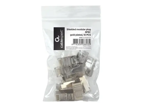 GEMBIRD PLUG5SP 10 Conectori RJ-45 FTP 30µ Aur 10 buc.