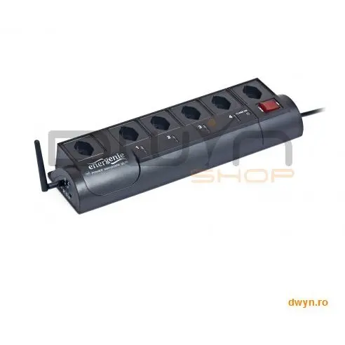 GEMBIRD Priza cu protectie, 6 prize, programabila, port USB, Energenie