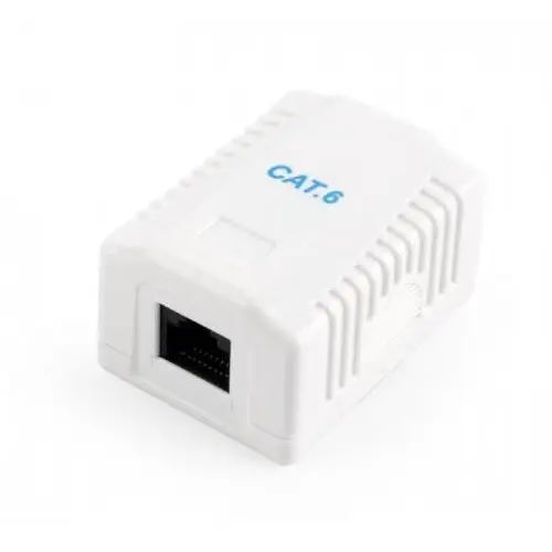 GEMBIRD PRIZA RJ45 GEMBIRD Cat6. pt. UTP, 1 x RJ45, include kit montare, white, NCAC-1U6-01