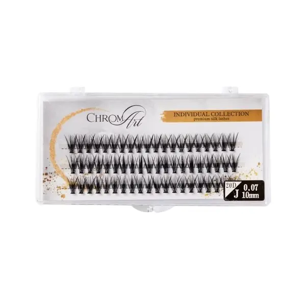 Gene false smocuri ChromArt Premium Silk Lashes Curbură J 10 mm