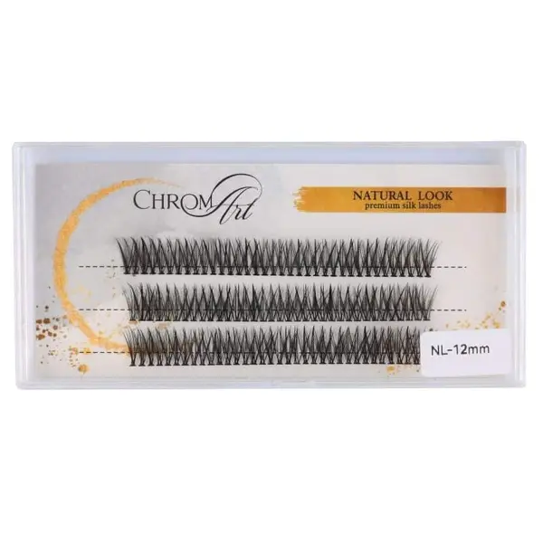 Gene false smocuri ChromArt Premium Silk Lashes - Natural Look 12 mm