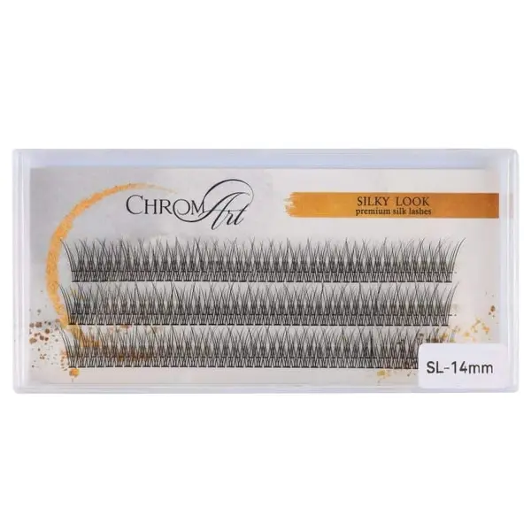Gene false smocuri ChromArt Premium Silk Lashes - Silky Look 14 mm