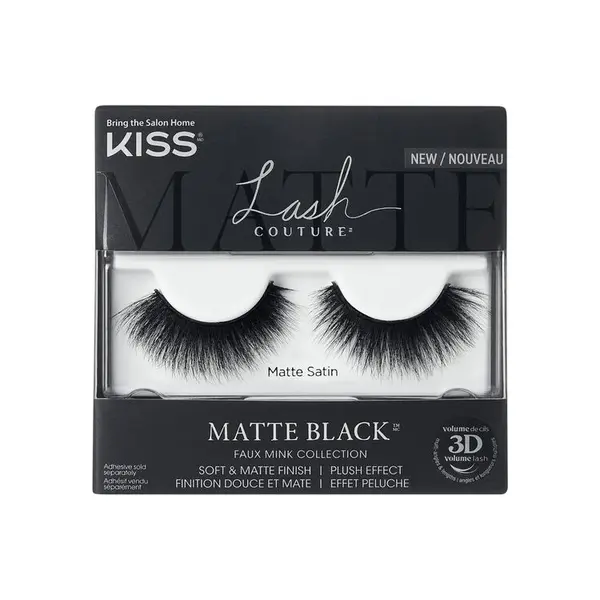 Gene false tip bandă KissUSA Lash Couture Matte Black Collection