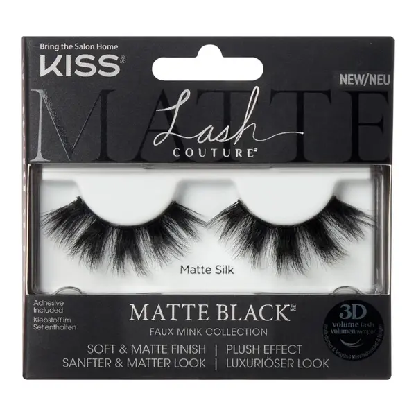 Gene false tip bandă KissUSA Lash Couture Matte Black Collection