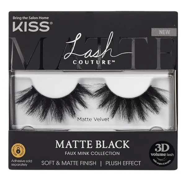 Gene false tip bandă KissUSA Lash Couture Matte Black Collection