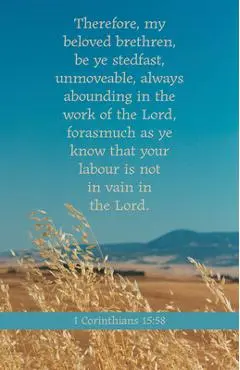 General Worship Bulletin: Be Ye Stedfast (Package of 100): 1 Corinthians 15:58 (Kjv) - Broadman Church Supplies Staff