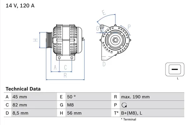Generator / Alternator BOSCH 0 986 041 740