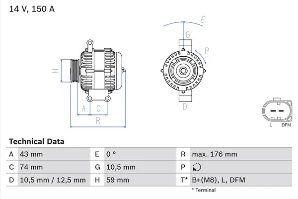 Generator / Alternator BOSCH 0 986 047 920