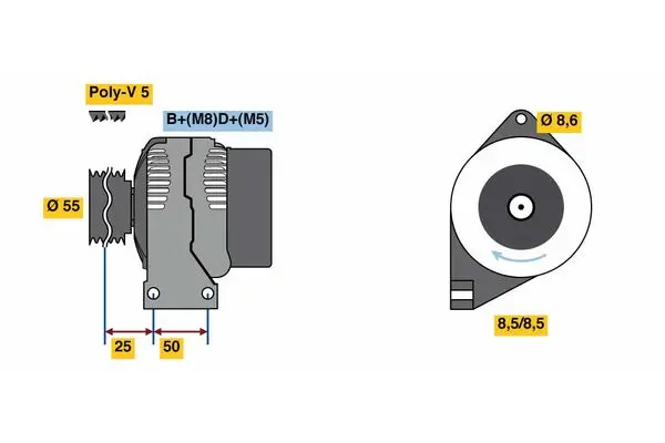 Generator / Alternator BOSCH 0 986 049 540