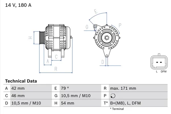 Generator / Alternator BOSCH 0 986 080 660