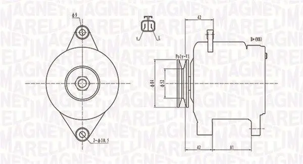 Generator / Alternator MAGNETI MARELLI 063731615010